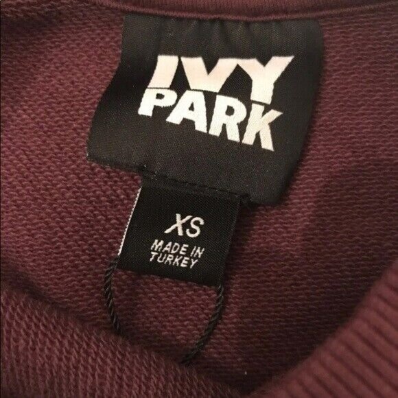 IVY PARK Sweater Women's Extra Small Purple Crew Oversized Sweatshirt Plum New - Picture 6 of 7